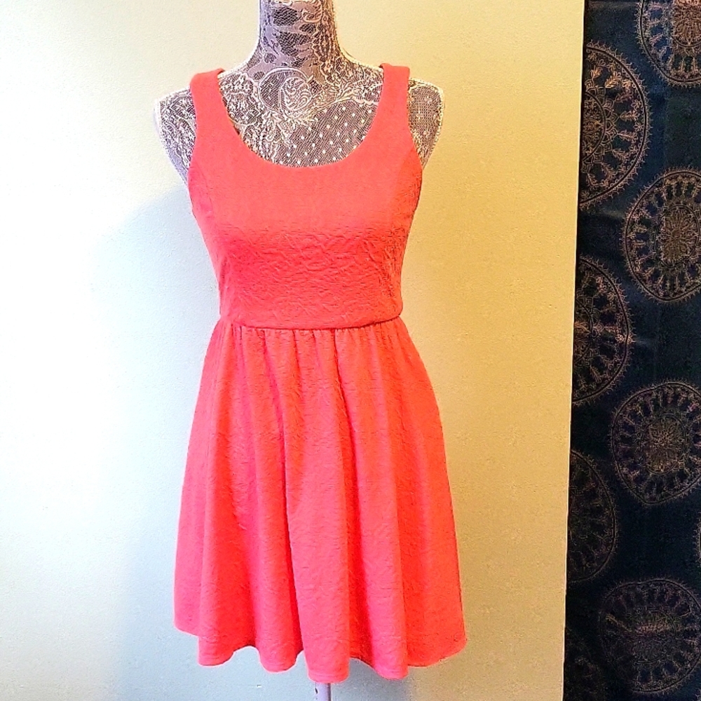 Lauren Conrad coral cocktail dress